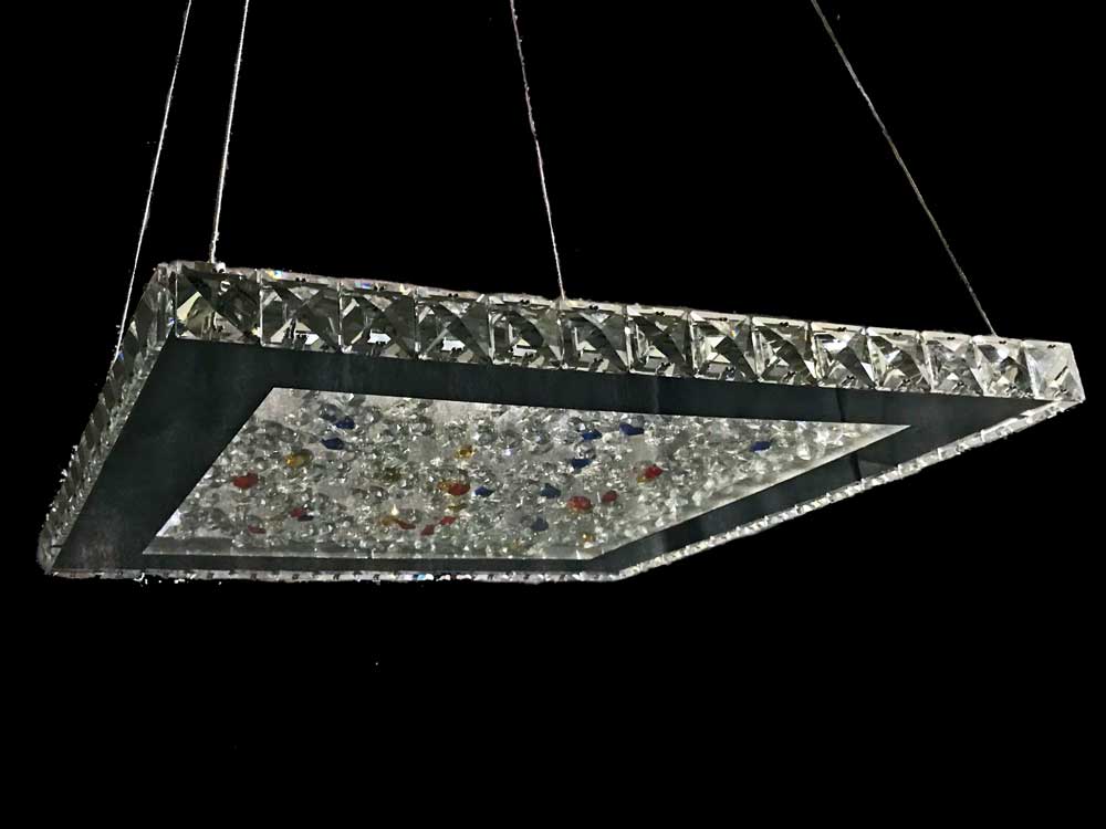 Glass Platter 33 Light Crystal Chandelier