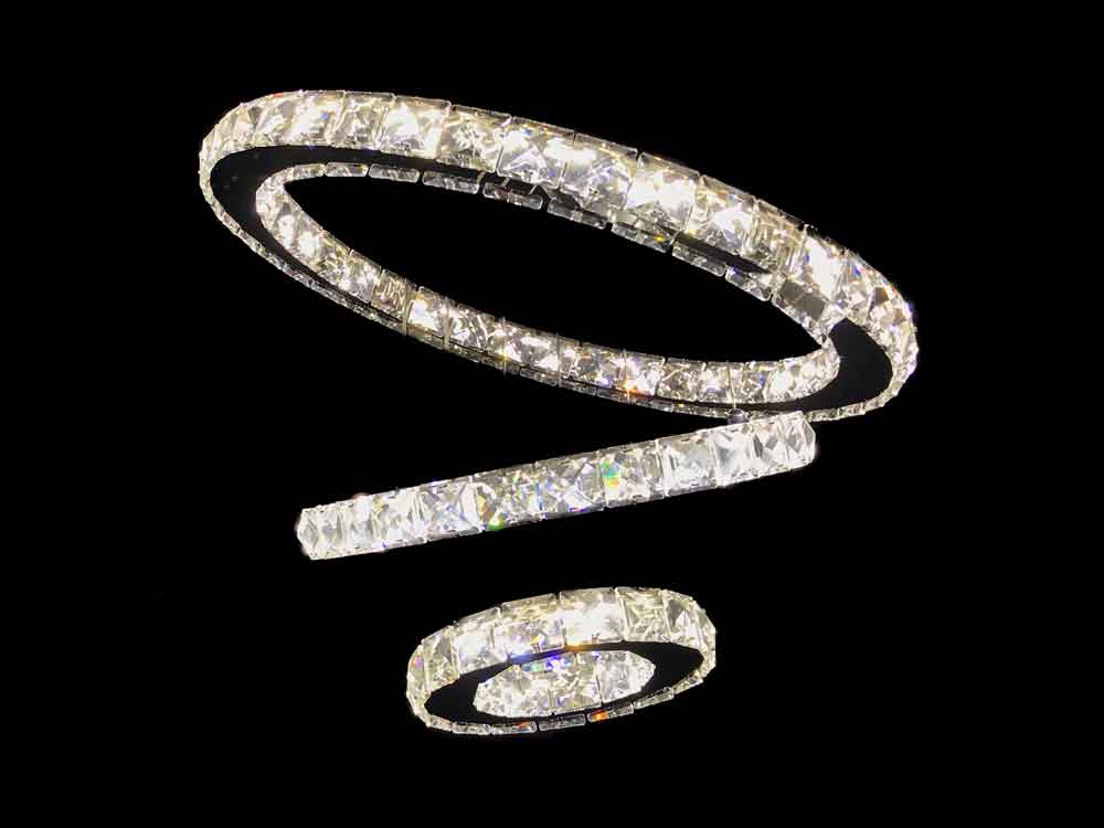 Triple Halo 37 Light Crystal Chandelier