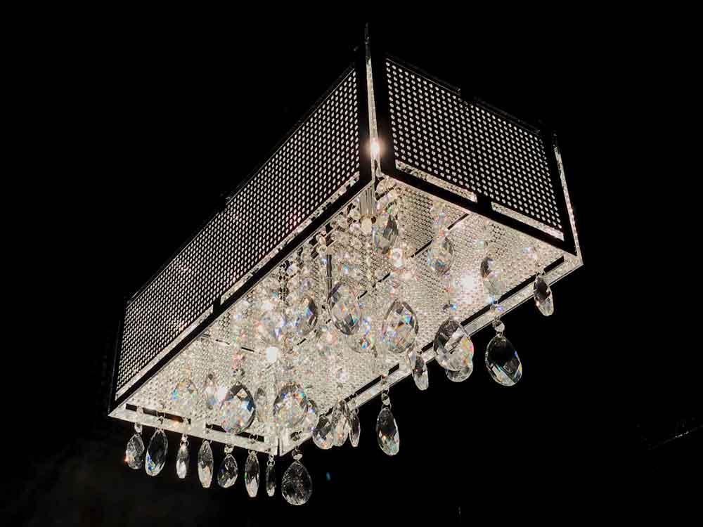 Basket 10 Light Crystal Chandelier