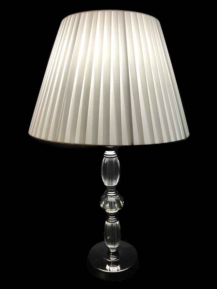 Pleated Crystal Table Lamp